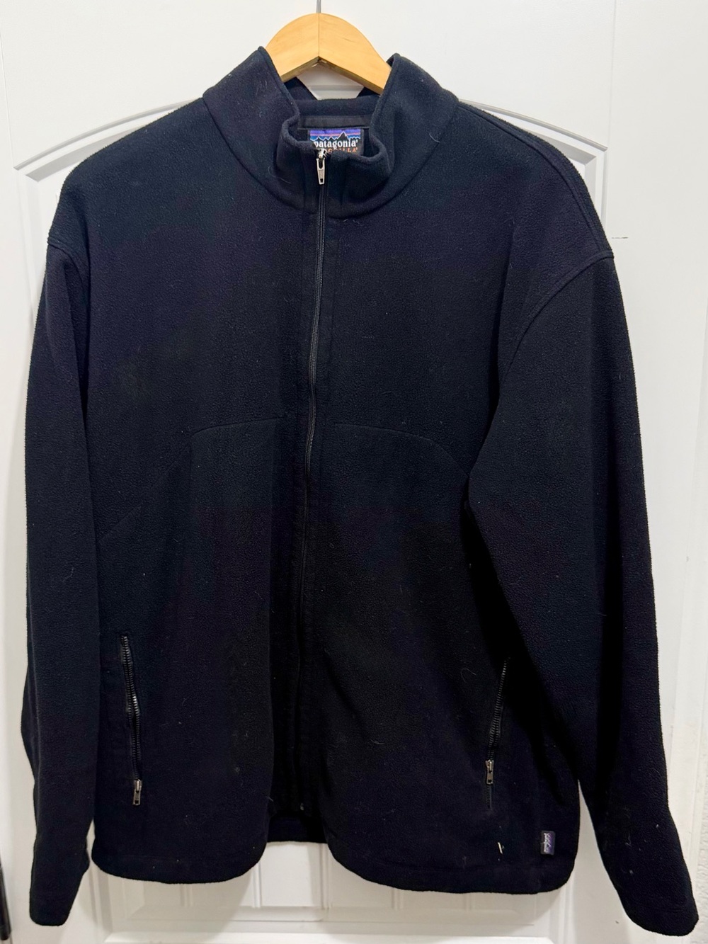 VTG Patagonia Men’s Synchilla Full-Zip Fleece, Black, Size XL, 26511